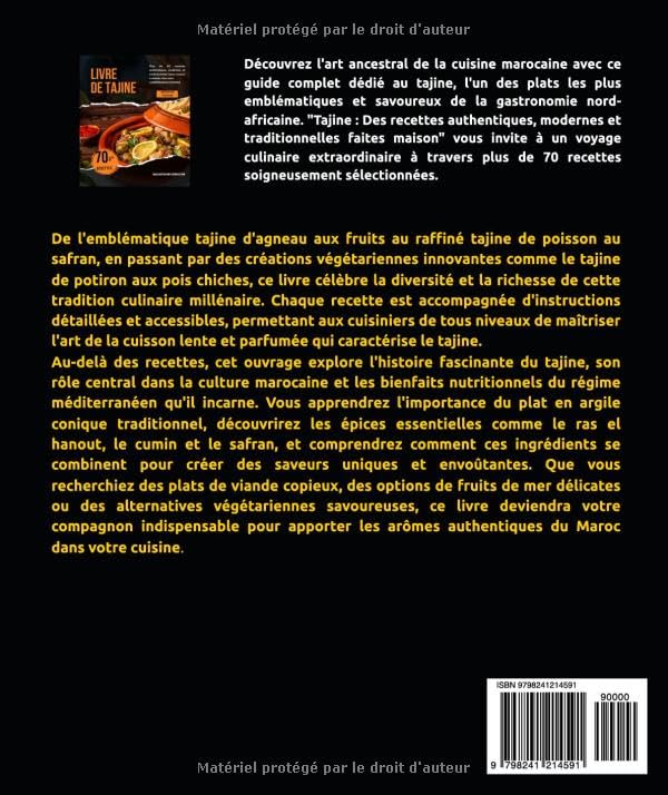 Image secondaire de Livre de Tajine : 65 Recettes Authentiques et Modernes à Réaliser Chez Soi