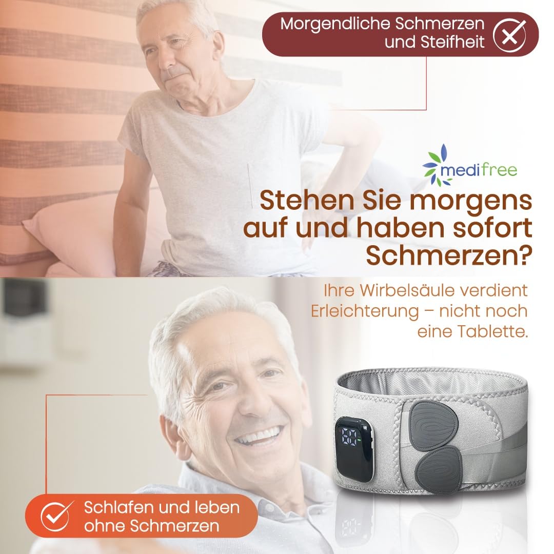 medifree gürtel, Kabelloser Wärmegürtel mit Rotlicht & Vibration