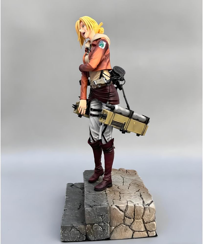 QAHEART Annie Leonhart Figures Anime Titan Levi Figure Statues Model Eren Jaeger Anime Action Figurine Ornaments for Fans 29CM