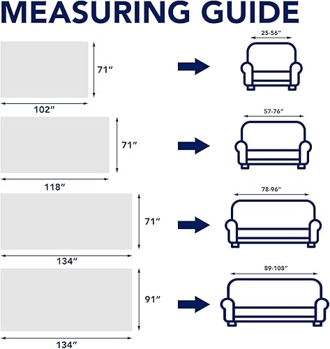Miniatura 6 de PureFit Funda decorativa de jacquard geométrico para sofá, con textura, suave, lavable, para sofá de 3 cojines, funda con borlas, protector de