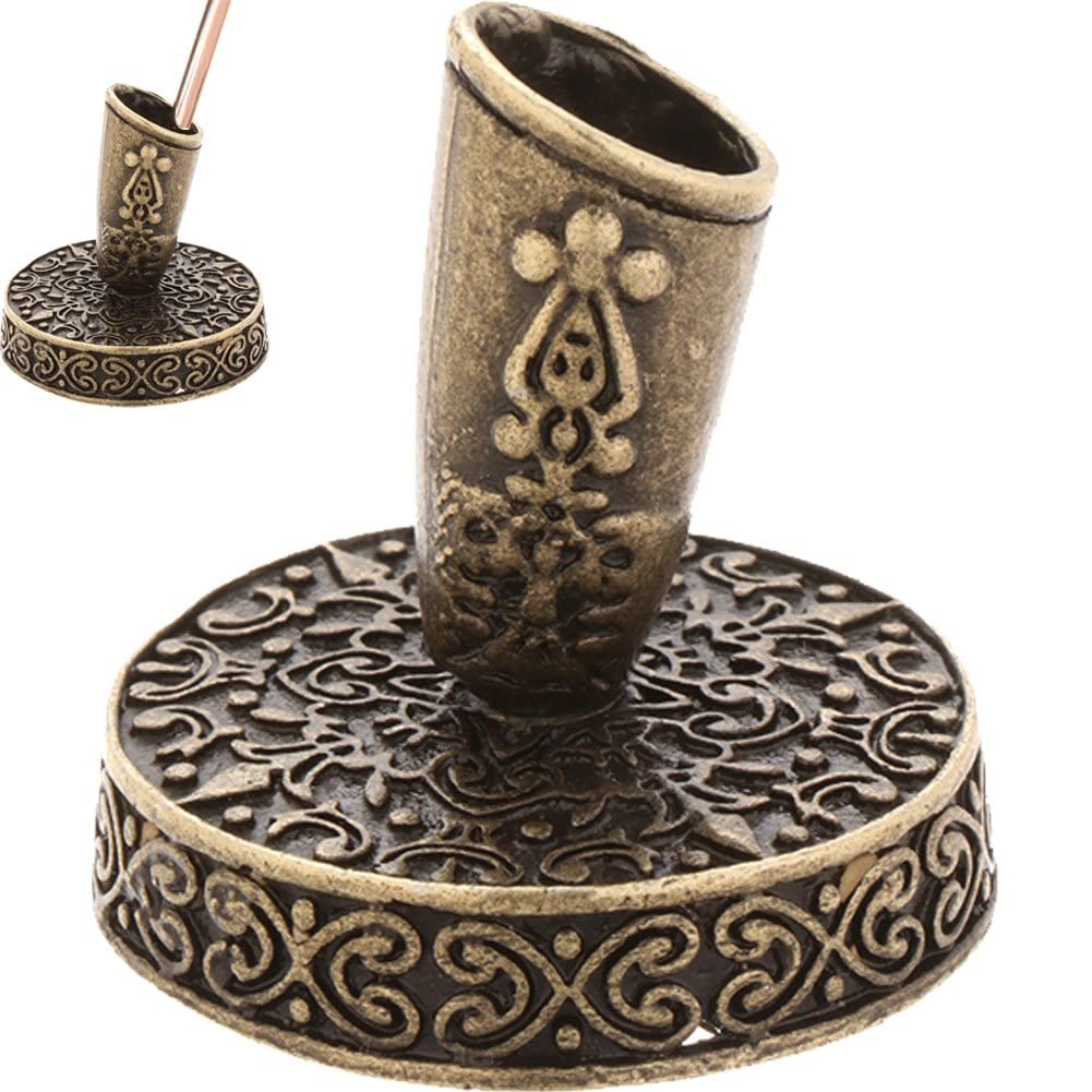 Stakee Vintage Feather Pen Stand Insertion Pen Holder Metal Round Pen Base European Style Pen Holder Home Office Supplies