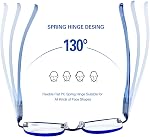 3-Pack Lunettes de lecture sans ardeur pour femmes, Légères lecteurs de charnières de printemps, Elégantes lunettes artistiques classiques UV 400