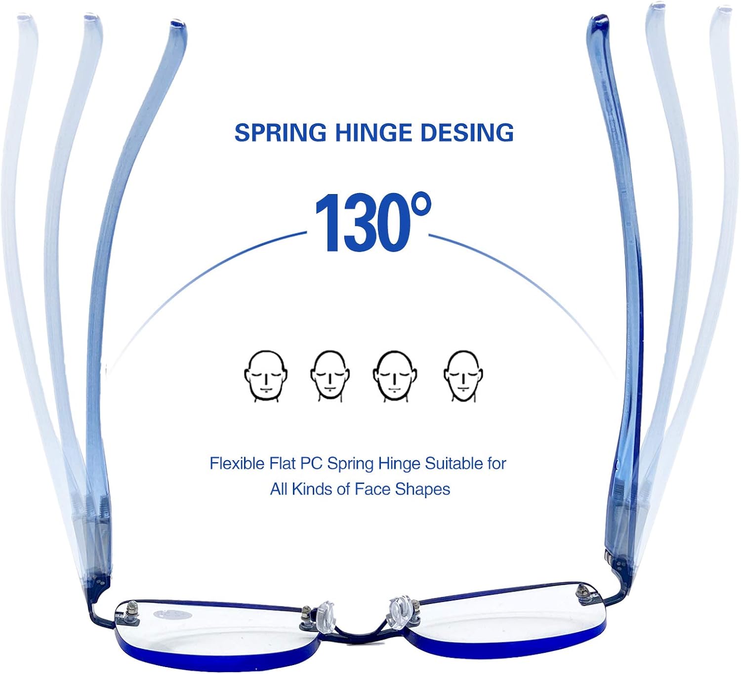 FEIVSN 3-Pack Rimless Reading Glasses for Women Lightweight Spring Hinge Readers - Image 5