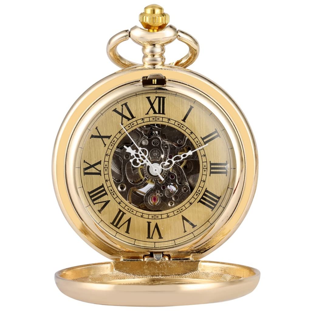 Automatyczny mechaniczny zegarek kieszonkowy Steampunk Samonakręcający się łańcuszek Zegarek kieszonkowy w stylu retro Zegarek kieszonkowy w stylu retro (kolor: A, rozmiar: 4,5 cm) (4,5 cm)