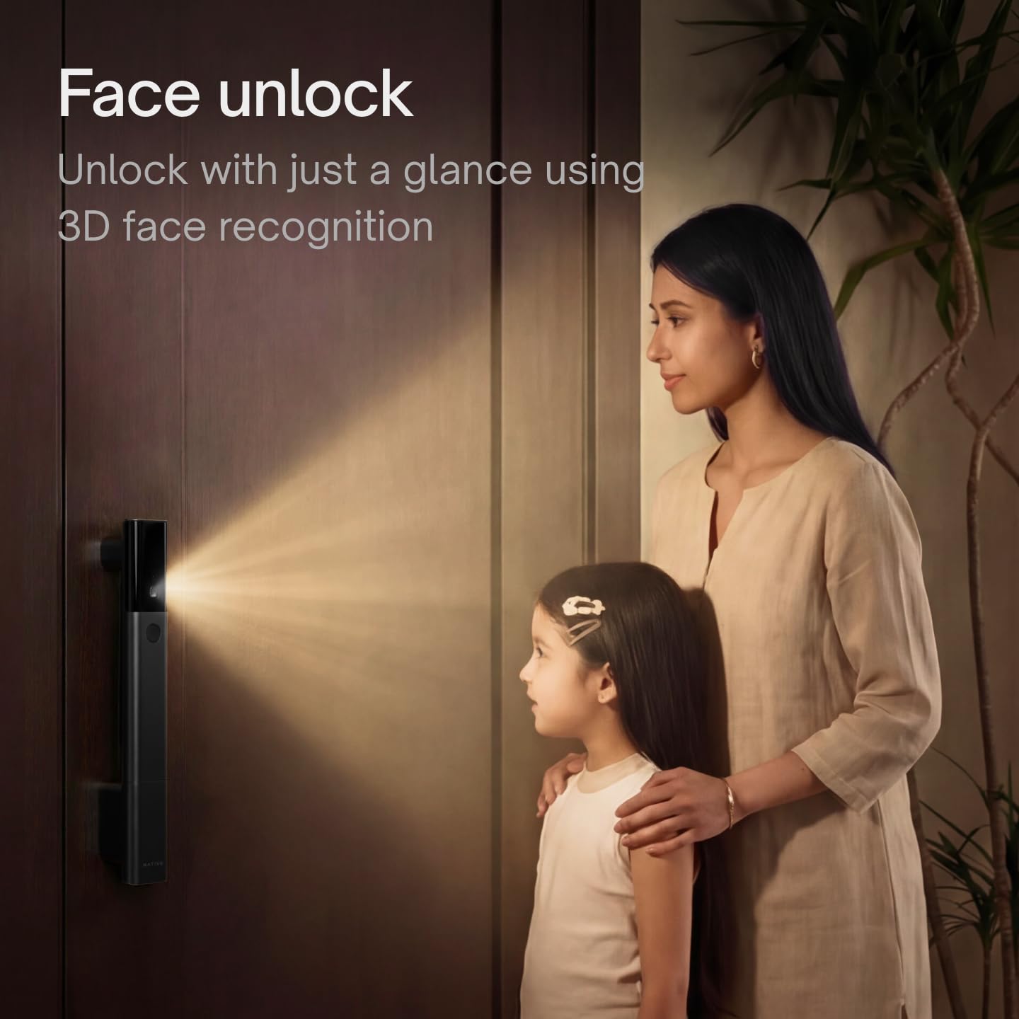 Native Lock Ultra by Urban Company | Smart Door Lock | Face Unlock | Live HD Video & 2-Way Talk | 9-Way Unlock & Doorbell Connect | 5 Bolt Strength | 3-Year Unconditional Warranty | Free Installation — Amazon image 6