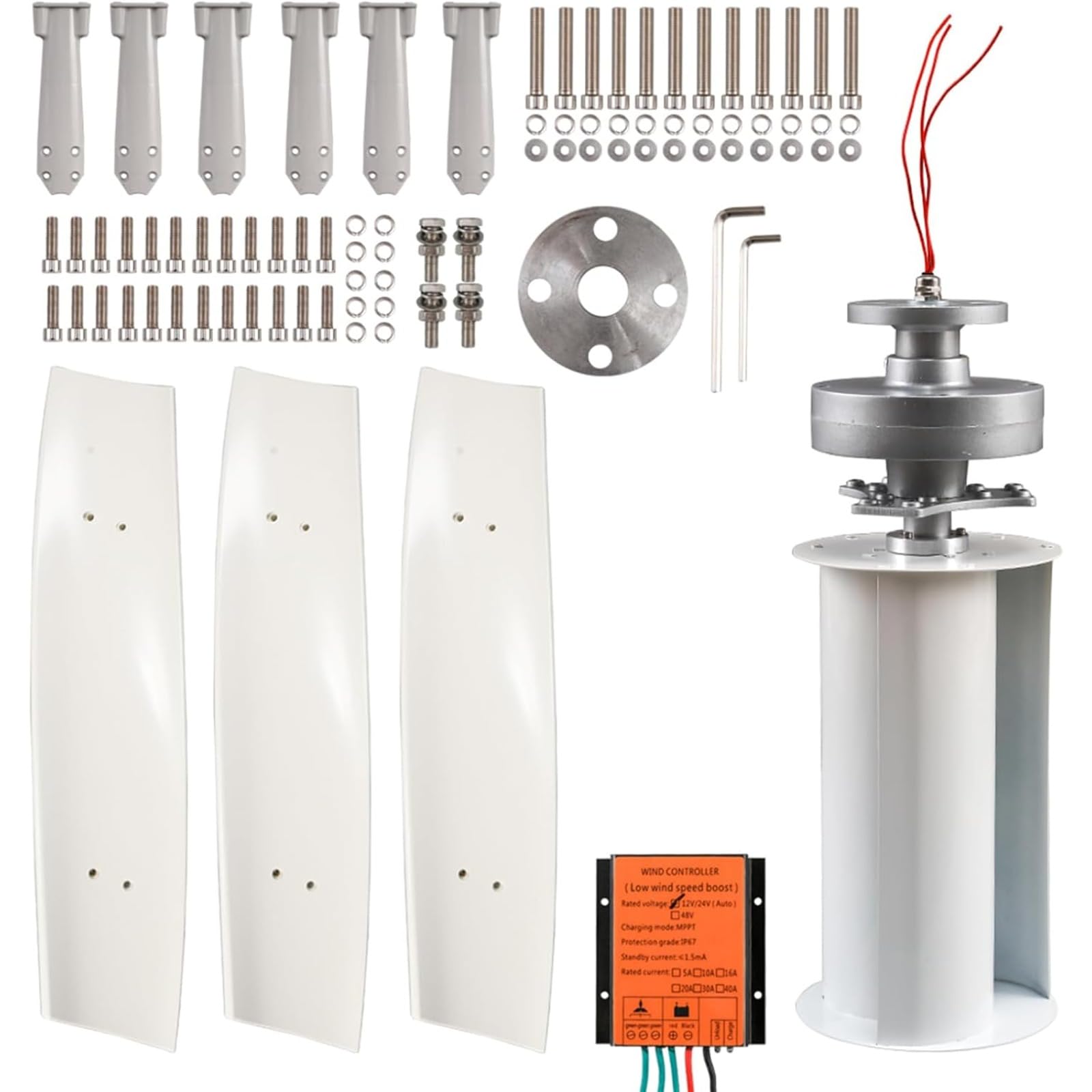 12000W Haushalt Magnetische Levitation Windkraftanlage, kein Lärm Home 12V-220V Vertikaler Windkraftanlage mit Controller für Marine, Wohnmobile, Haus, Gartenbeleuchtung