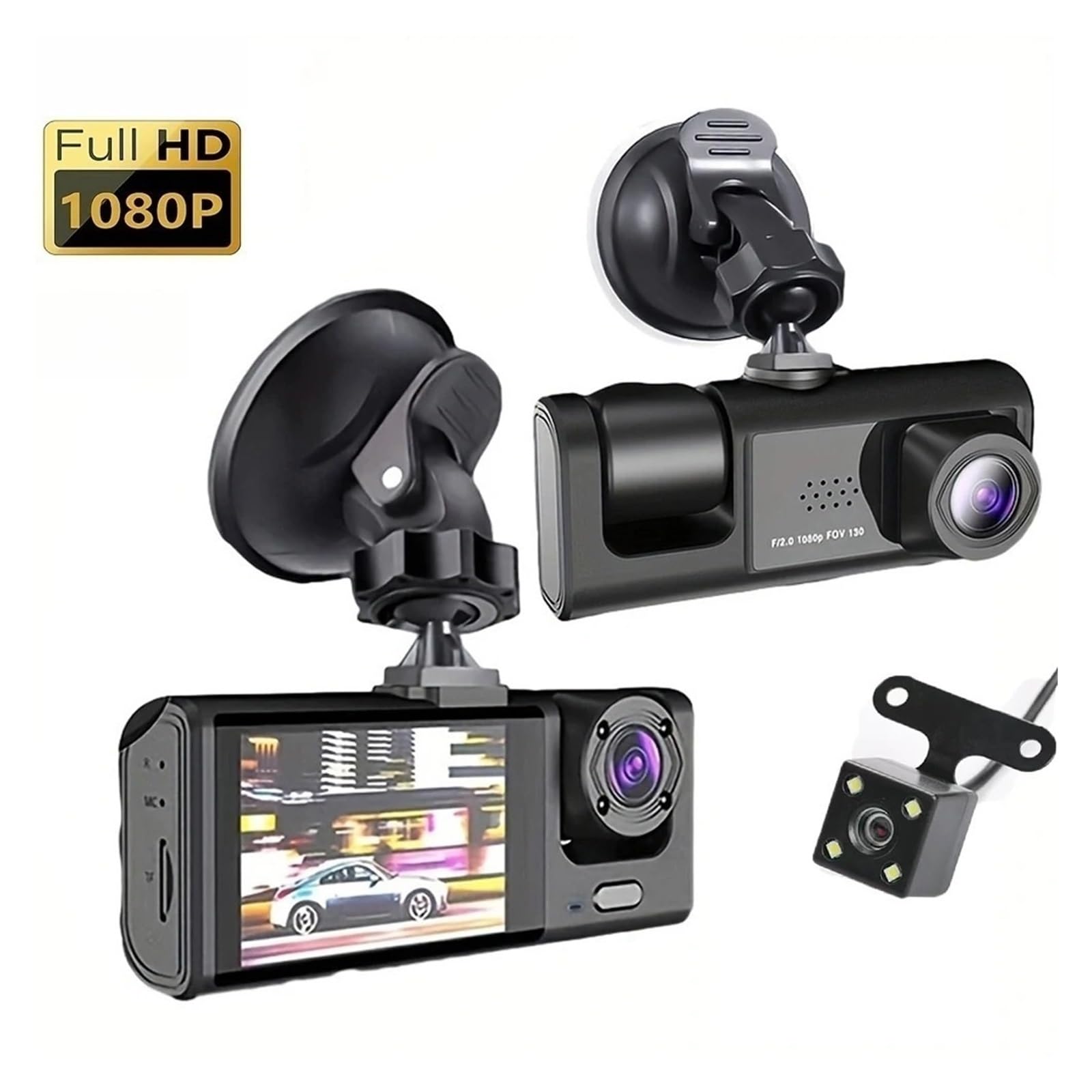 Dash cam da cabina anteriore con doppio obiettivo 1080P