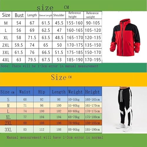 GIOPSQ Chaquetas impermeables para hombre conjunto de chándal Du-Cati traje para correr al aire libre suéter con capucha y pantalones conjunto informal de Montañismo deportivo/b4/M - imagen 3