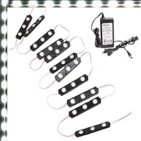 Vista 1 de Storefront Window LED Light Black Shell Pure White 5630 Módulo de inyección con UL 12v AC paquete de alimentación (20 pies)