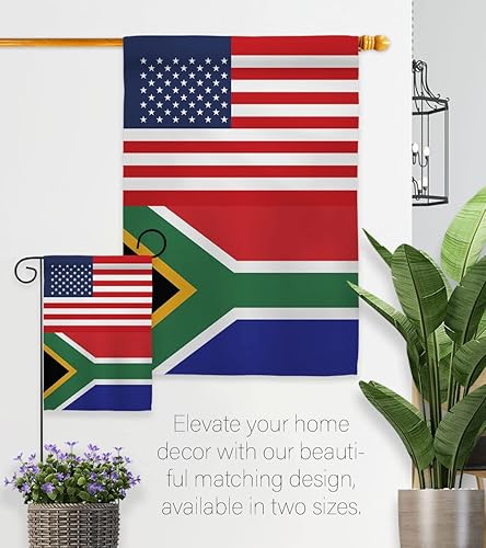 Miniatura 8 de Americana Home & Garden Sudáfrica - Bandera de jardín de la amistad de Estados Unidos, nación regional, internacional, país, área particular,