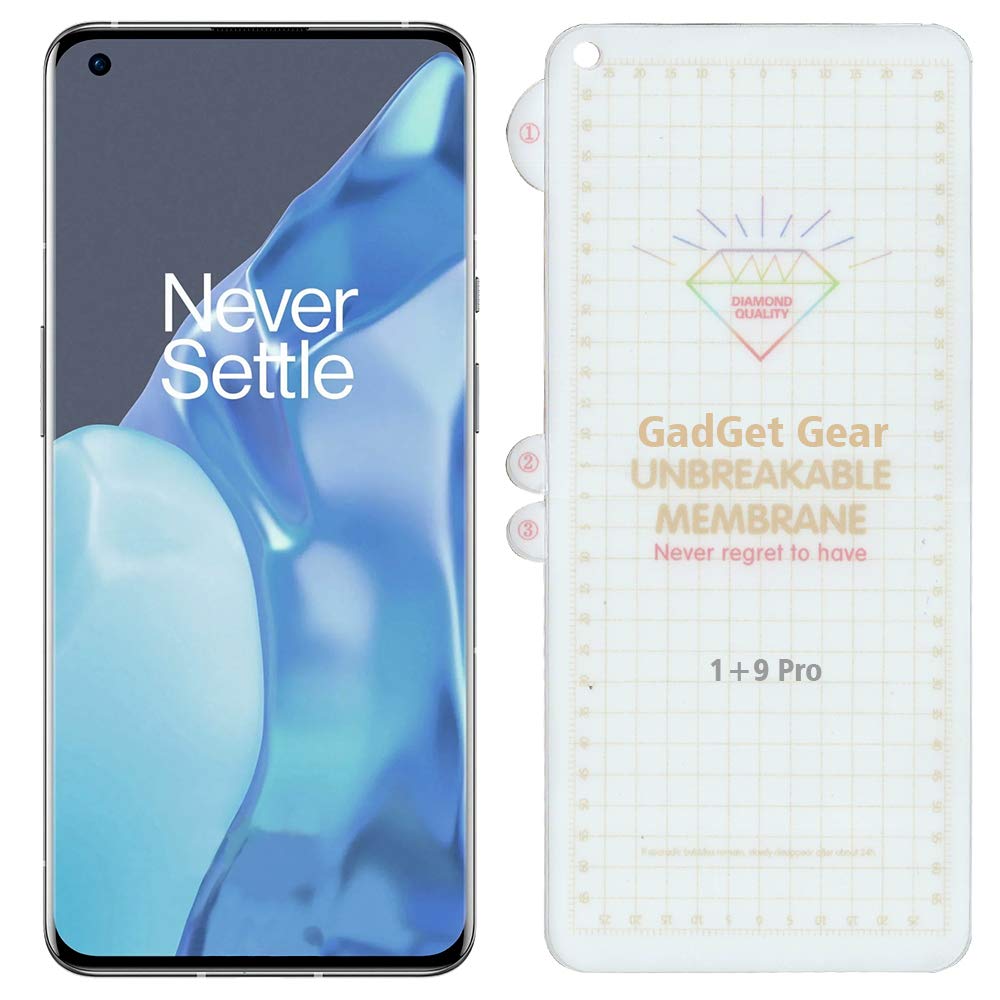GADGET GEAR Oneplus 9 Pro Clear Unbreakable Screen Protector Hydrogel Membrane Supports Fingerprint Scanner With Edge to Edge Coverage and Easy Installation (B09136CFNT) Amazon Price History, Amazon Price Tracker
