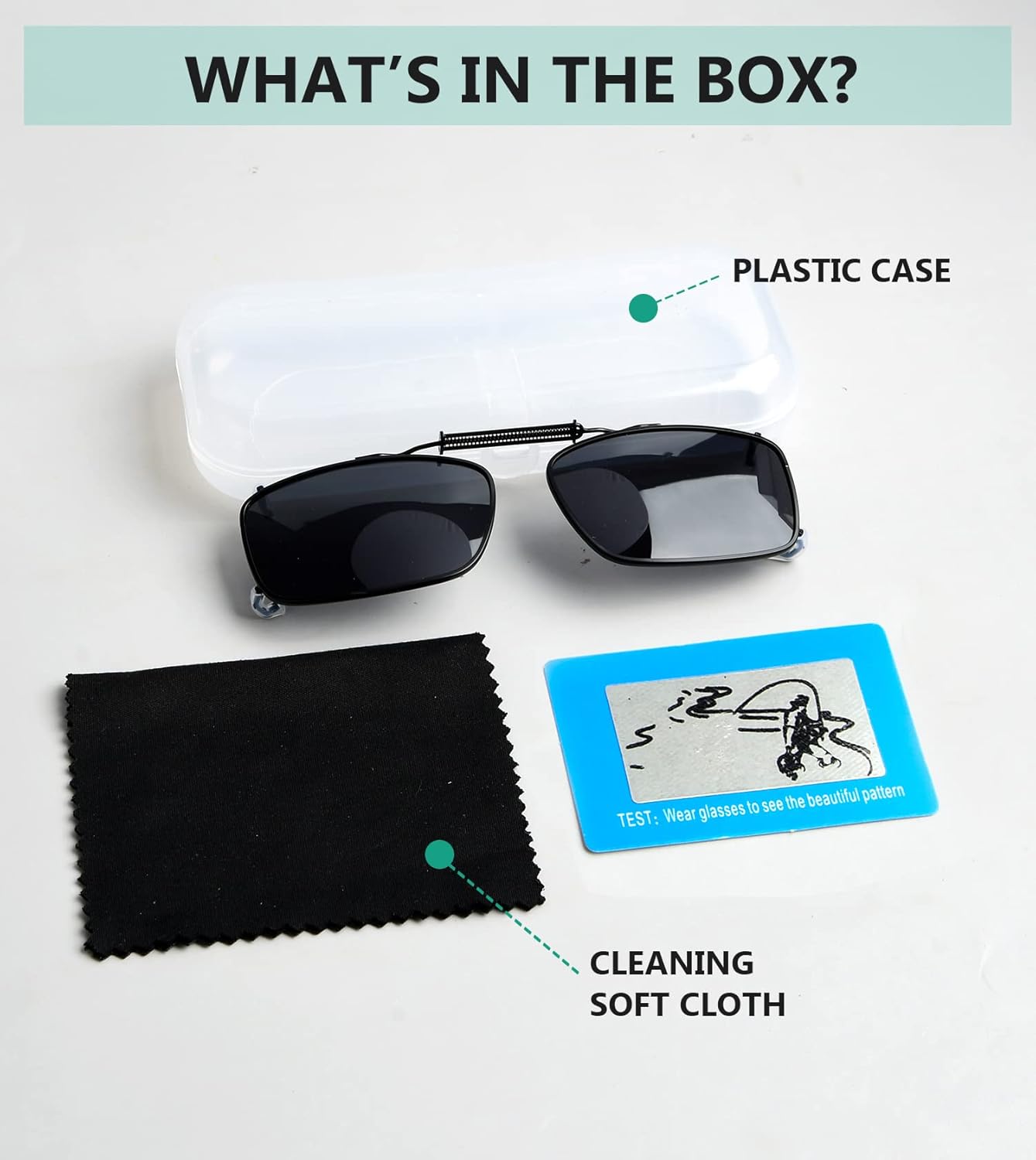 Eyekepper Metal Frame Rim Polarized Lens Clip On Sunglasses 56 * 34MM - Image 6