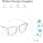 Safety Glasses for Women Men, 2Pack Safety Goggles Anti Fog, UV Protection Blue Light Blocking glasses Protective Eyewear