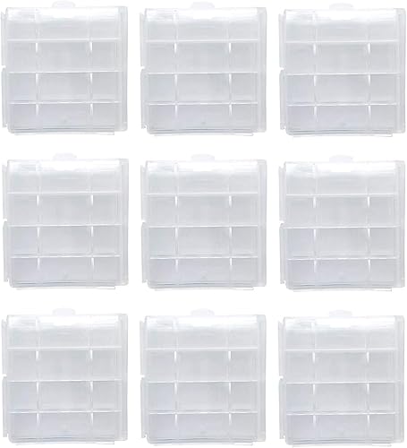 Estuche para batería AAAAA, contenedor compacto y portátil, organizador de plástico aislante, estuche protector de batería transparente para viajes,
