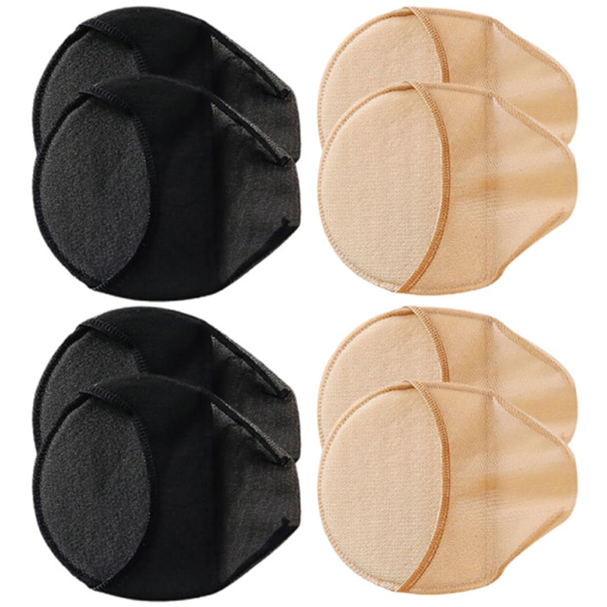 IWOWHERO Washable Half Palm Socks Forefoot Pads Summer Women's Compact Toe Socks 4 Pairs Pack