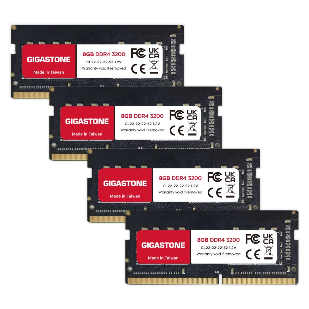【DDR4 RAM】 Gigastone Laptop RAM 32GB (4x8GB) DDR4 32GB DDR4-3200MHz PC4-25600 CL22 1.2V 260 Pin Unbuffered Non ECC SODIMM for Notebook Laptop Memory Module (Laptop ONLY)-picture-27