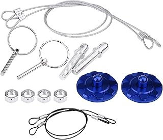 Kit de Bloqueo de Pasador de capó de Aleación de Aluminio CNC para Carreras de Coches, Bloqueo de Pasador de Gancho Universal, Superficie Brillante y Colorida, Fácil Instalación,