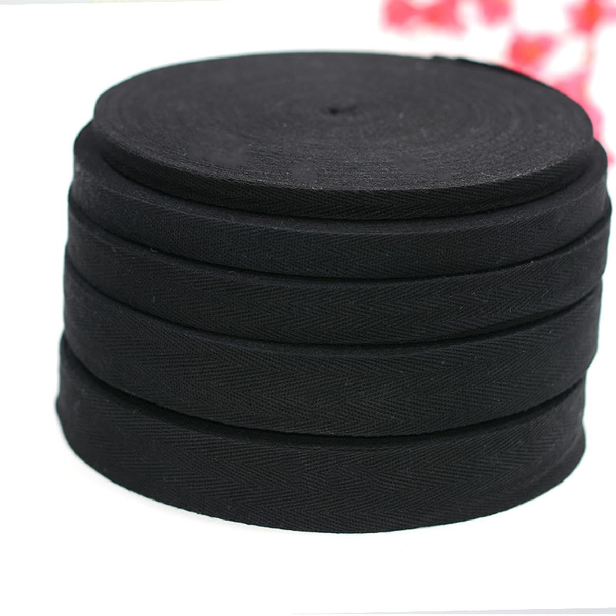 Cinta de algodón ecológica de 50 yardas, cinta para bolsa, cinta para coser, encuadernación al bies, accesorios para manualidades DIY-30mm