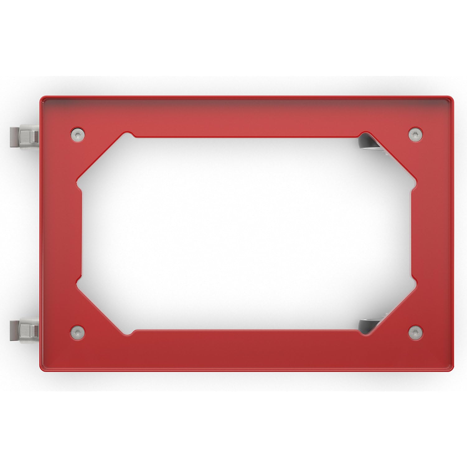 eurokraft | Plateau roulant professionnel | 600 x 400 mm | 4 roulettes pivotantes | dont 2 avec dispositif de blocage | rouge