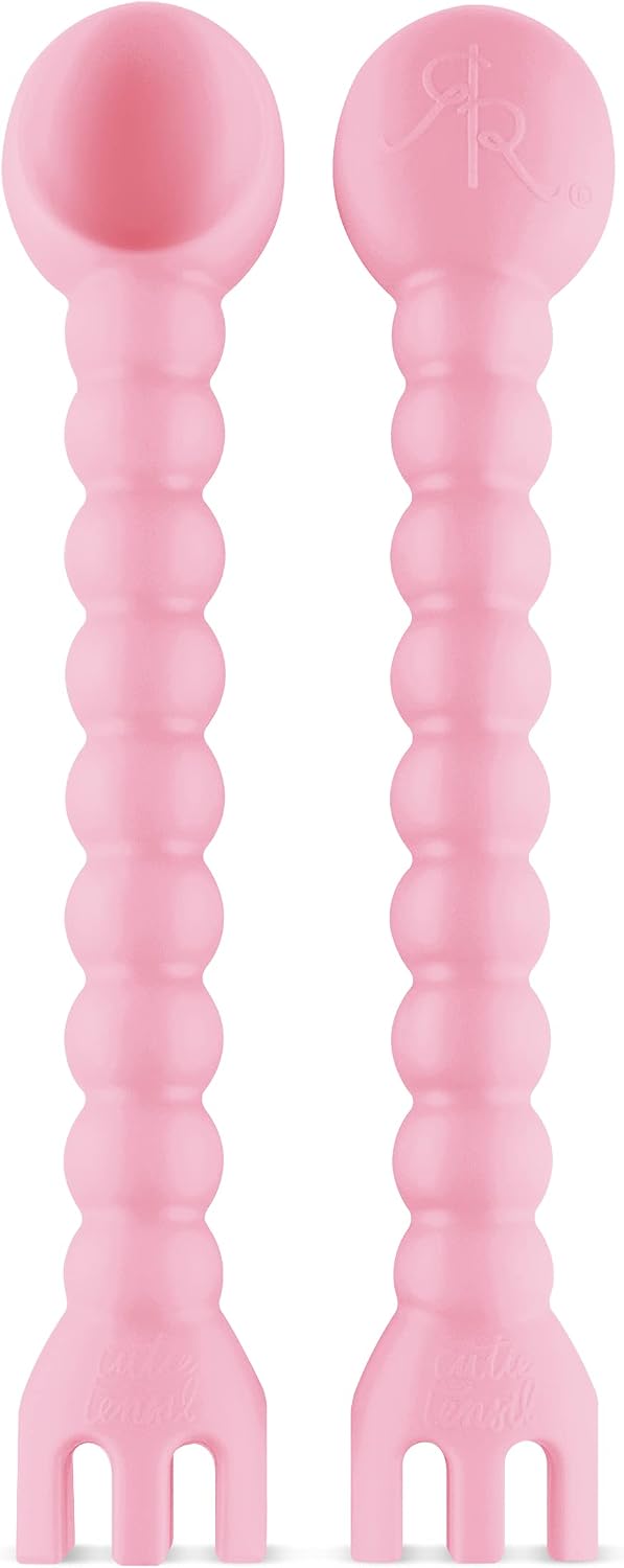 Ryan & Rose Cutie Tensils Baby Spoon and Fork [2 Pack] (Ballet)