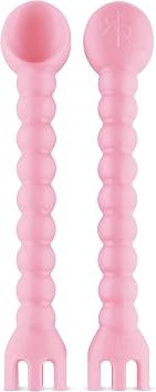 Ryan & Rose Cutie Tensils Baby Spoon and Fork [2 Pack] (Ballet)
