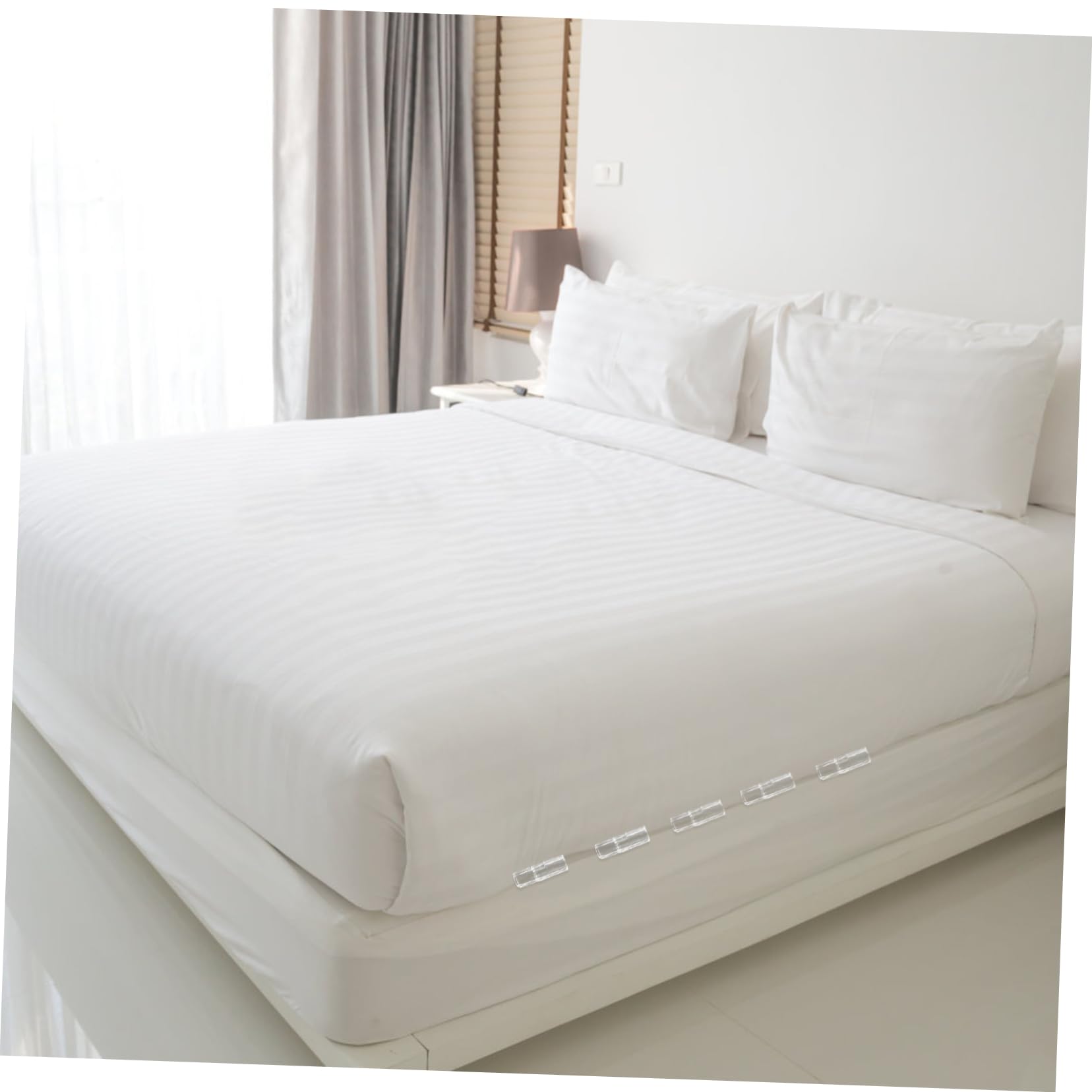 CONGARTENO 12Pcs Bed Fixators Slip Bed Holders and Easy to Use Blanket Fasteners for Tidy Mattresses Reliable Clips Keep Bedding and Secure