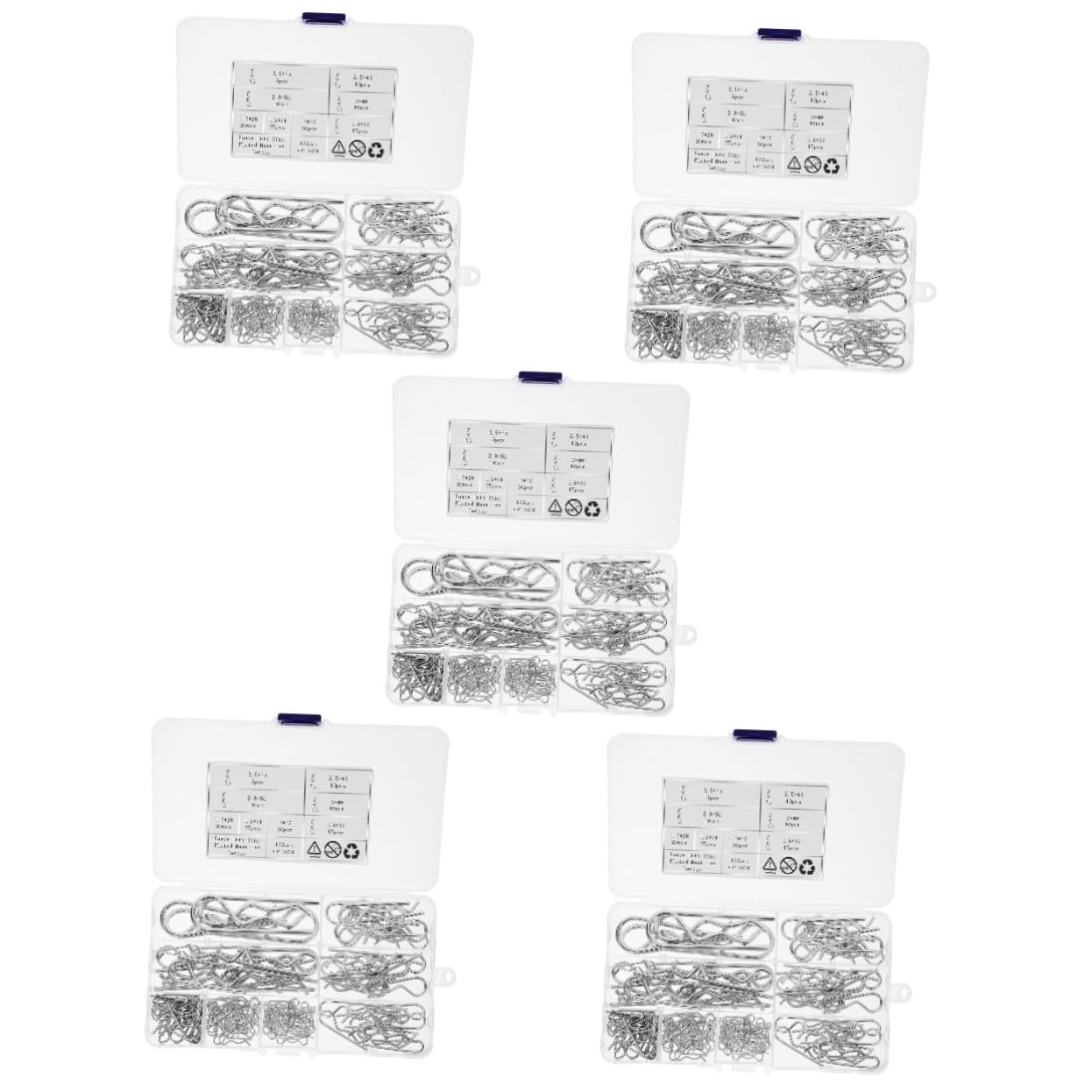 GLEAVI 625stücke Teiliges Förmigen Sicherheitsclips Aus Edelstahl Federstecker Für Maschinenreparatur Rasenmäherwartung Und -service Robuste Langlebige Verbindungselemente Für