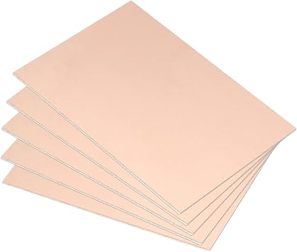 PATIKIL FR4 Double Side Copper Clad Laminate PCB, 5 Pack 100 x 70 x 0.8mm Copper Plated Universal Prototype Circuit Board