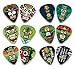 Creanoso Aloha Tiki Art Design Guitar Picks (12-Pack) - Cool Music Gifts & Guitar Accessories for Unisex Musicians, Men & Women Professionals â€“ Great Rewards Token for Music Lovers & Guitarists