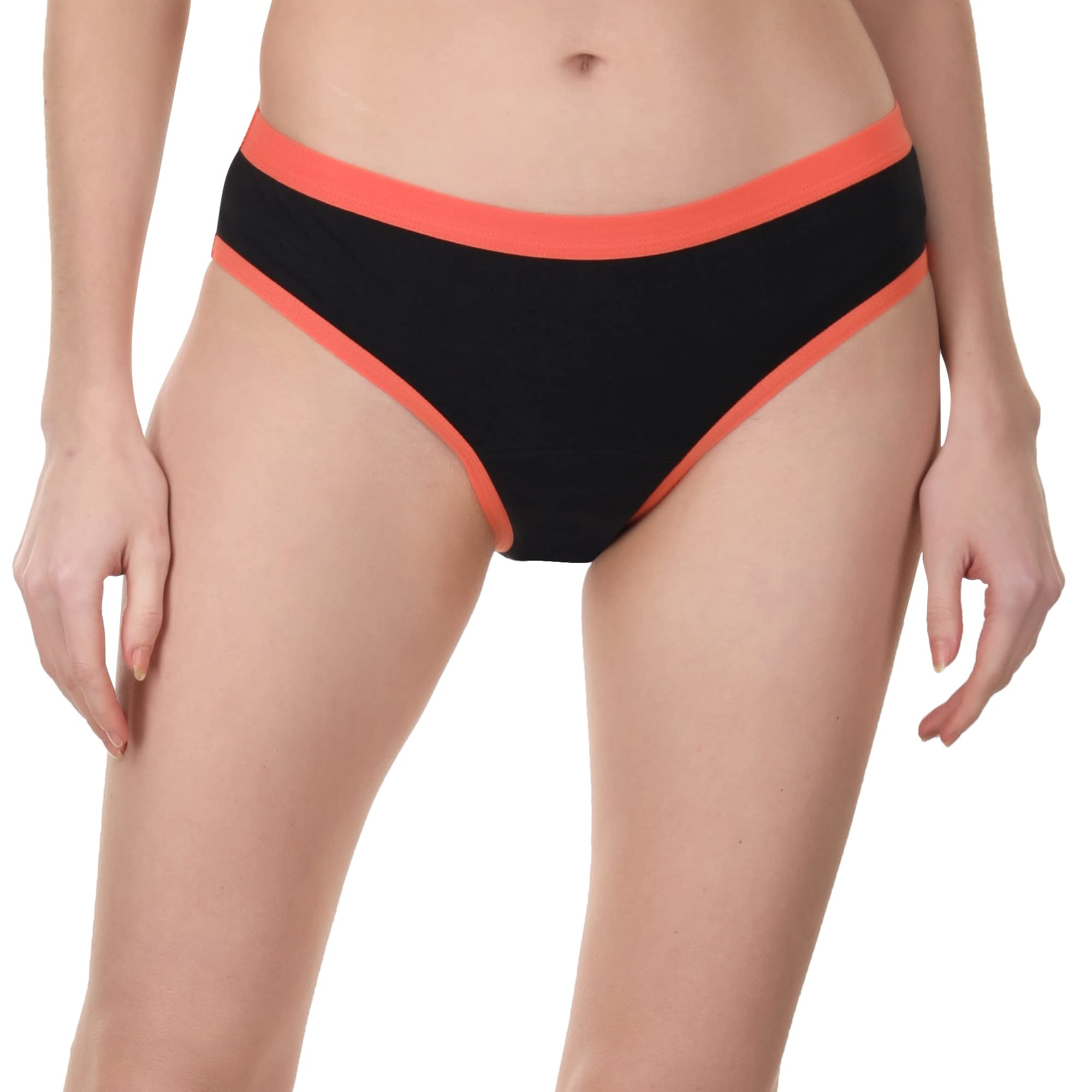 wemyc Women's Period Panty I Bikini I Pack of 1 I for Medium to Heavy Flow (L) Black-picture-51