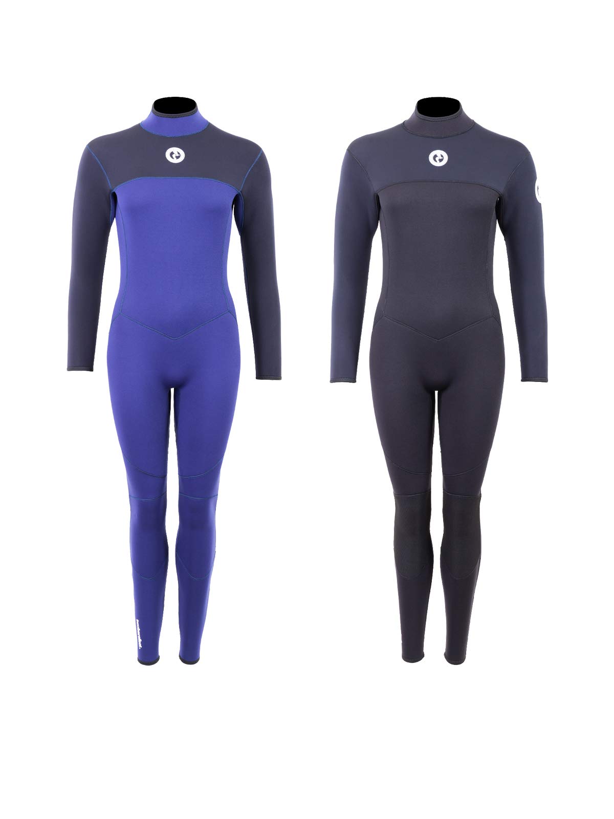 Two Bare Feet Women's Thunderclap 4/3mm Neoprene Wetsuit – Full Length, Multi-Season, Ideal for Surfing, Diving, Swimming, Watersports – Flexible, Durable, and Comfortable Design (Small, Navy)