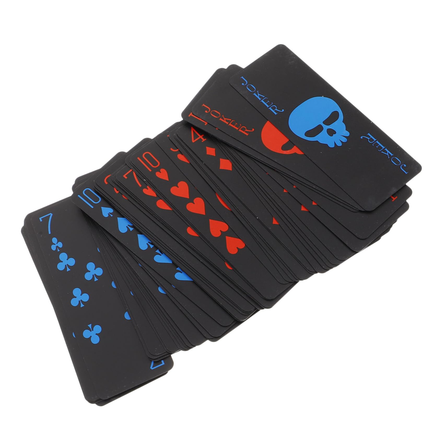 WOONEKY Mazzo Di Carte Da Poker in Pvc Di Plastica Con Motivo A Teschio Per Giochi Allaperto