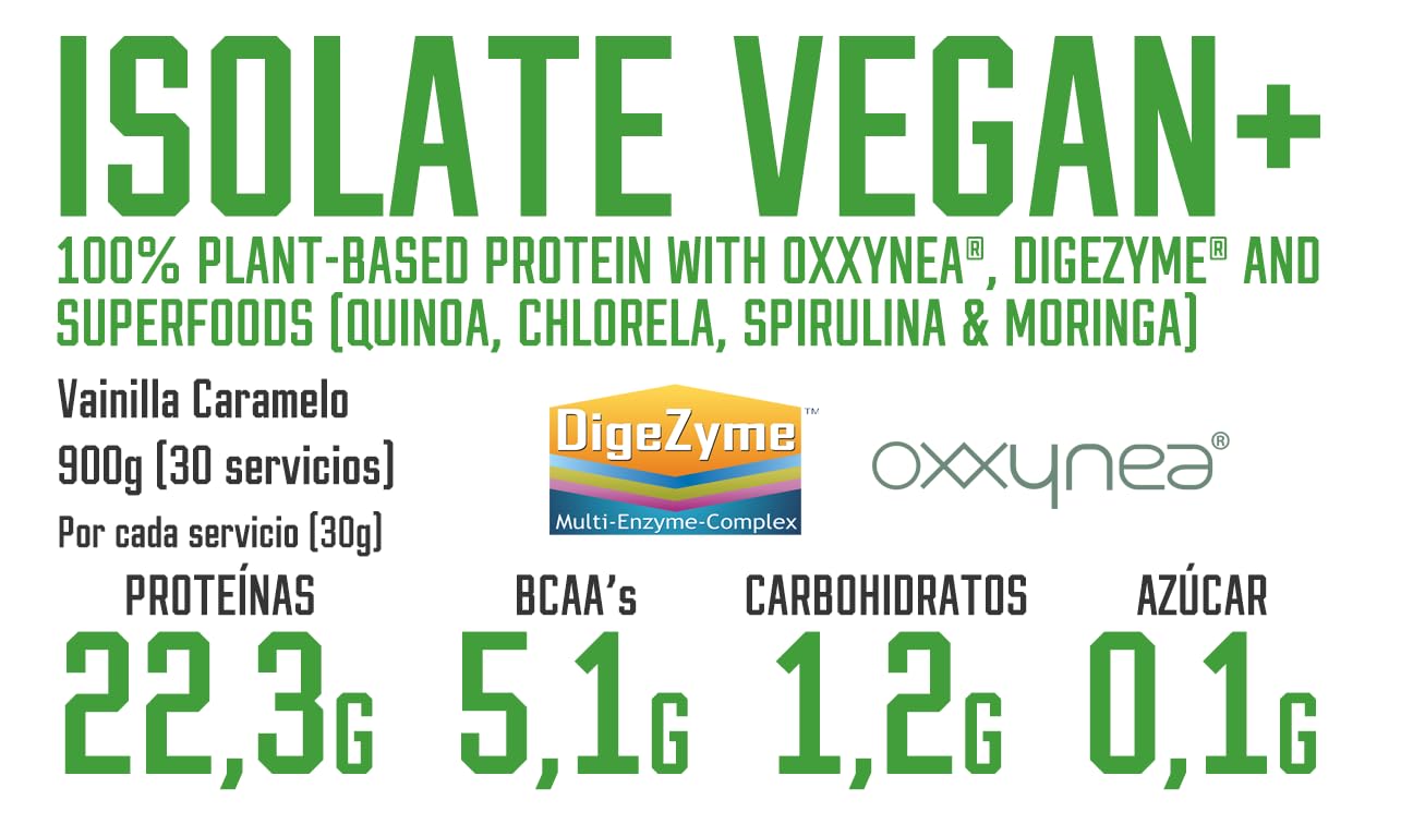 DMI INNOVATIVE NUTRITION Isolate Vegan+ 900 g Sabor Vainilla-Caramelo
