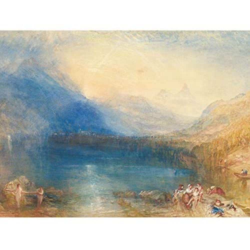 Artery8 Turner The Lake Of Zug Painting Art Print Canvas Premium Wall Decor Poster Mural