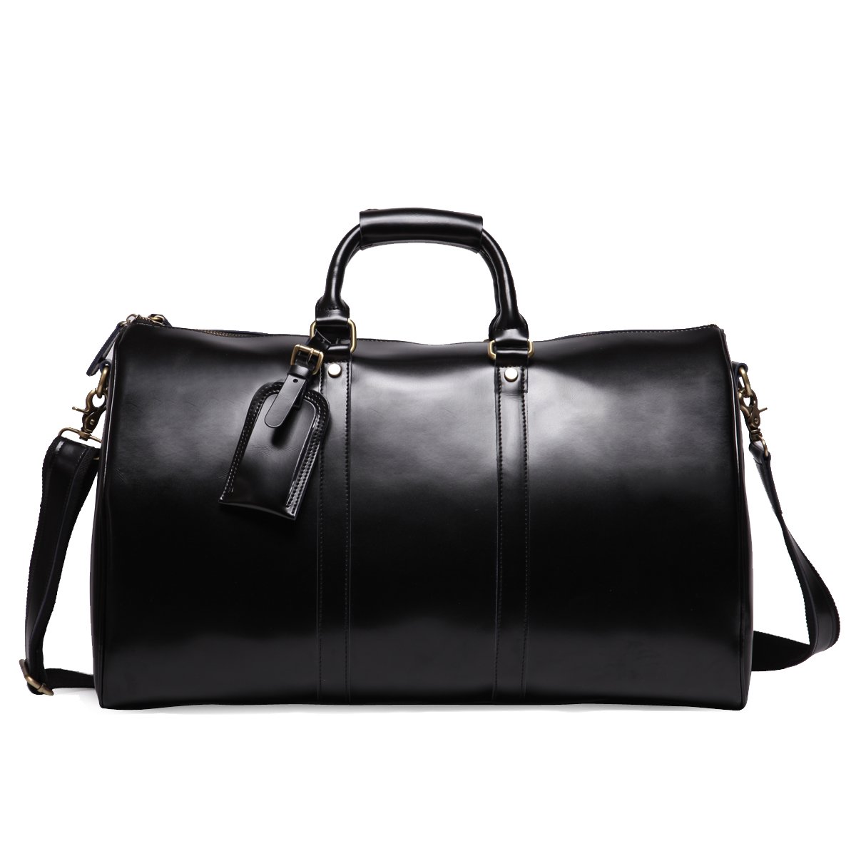 Leathario Travel Duffle Bag For Men Women Genuine Leather Overnight Weekender Bag Vintage Luggage Carry On Airplane Large Retro Unisex