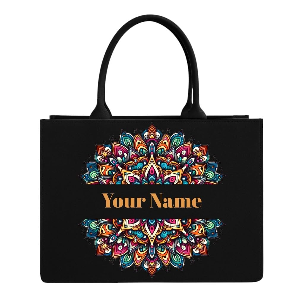 nixa style Personalised/Personalized Tote for Women | Customised/Customized Name Bag | Stylish Luxury Handmade Gift for Her | Travel & Office Use | Birthday, Anniversary, New Mom Present.-picture-16