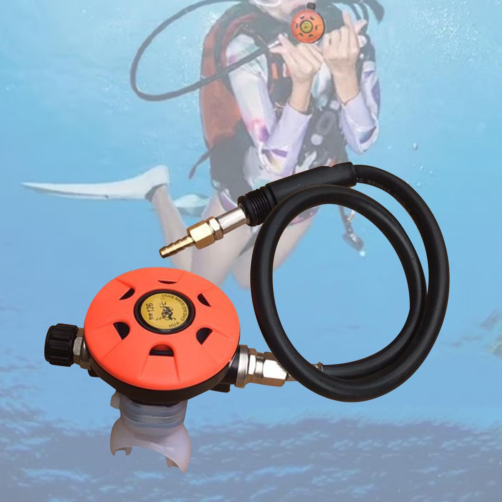 Attrezzatura subacquea Regolatore di secondo stadio Sport | Attrezzatura per lo snorkeling Accessorio professionale per il secondo regolatore Respiratorio Tubo flessibile per ossigeno