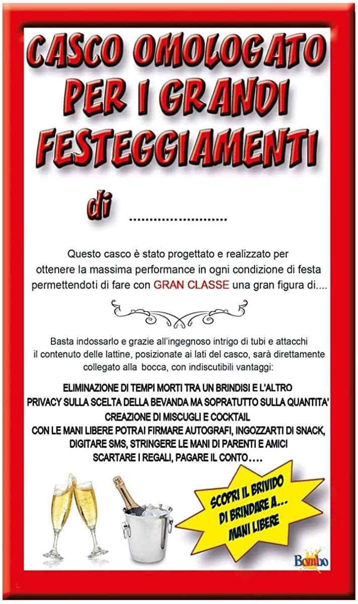 Bombo Casco Portalattine per festeggiare