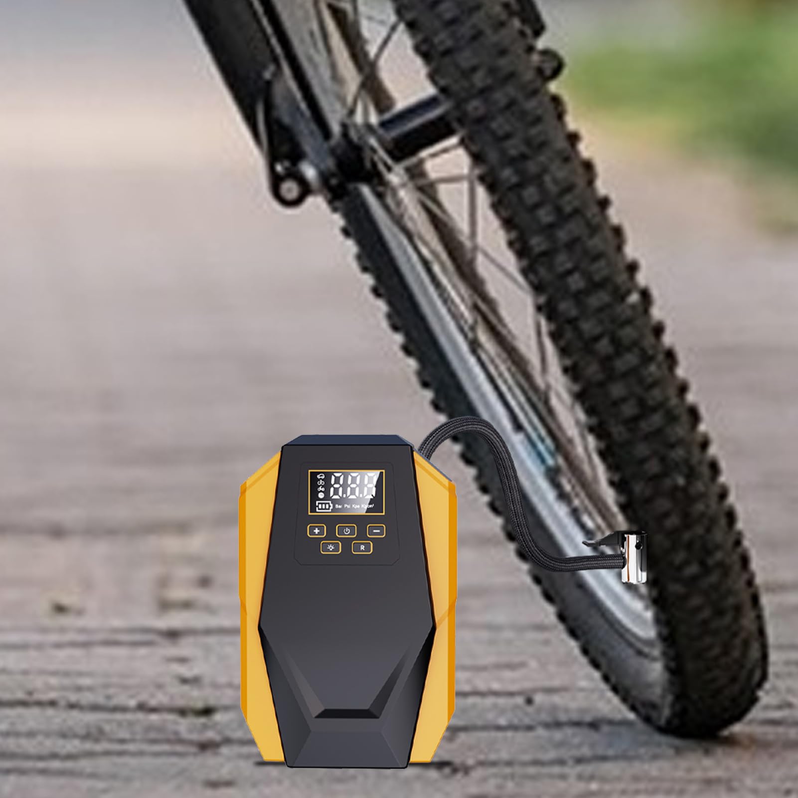Sprężarka powietrza | Samochód z cyfrowym wyświetlaczem i światłem LED, pompą powietrza do opon samochodowych - do pojazdów RV Truck Sedan Pickup Motocykl Rower