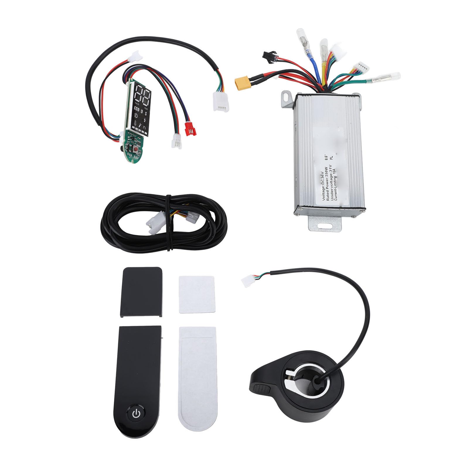 BuyWeek Kit de Controlador de Scooter Eléctrico para Xiaomi M365 1S Pro Pro2 DC 36V 350W con Tableau de Bord Acelerador de Pulgar Cable Salpicadero Cubiertas