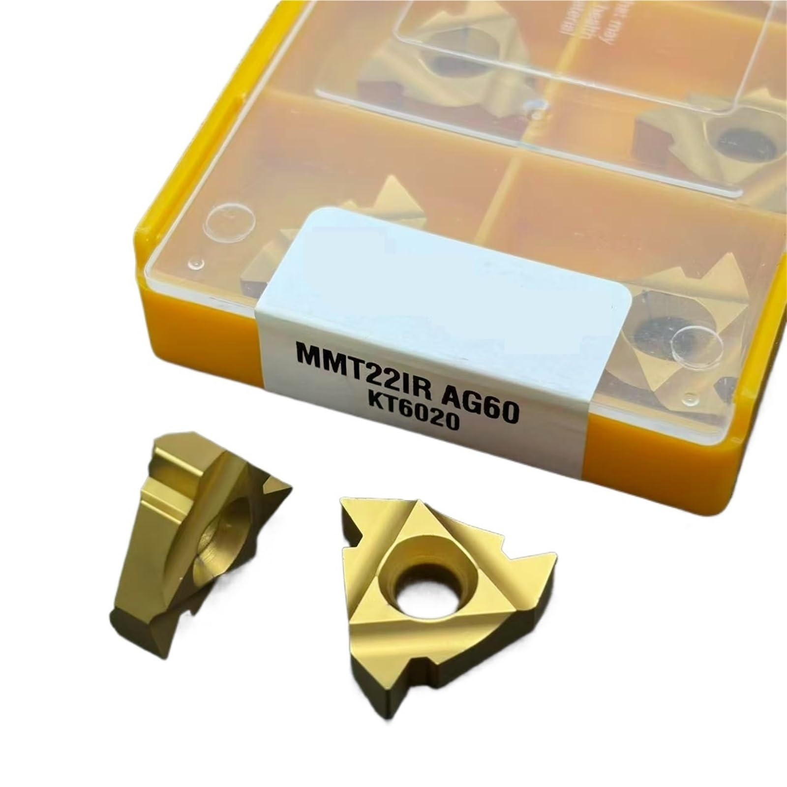 10 Uds Herramienta De Torneado Metal Procesamiento Piezas Torno Indexables Insertos Fresado CNC Carburo(MMT 22IR AG60 KT6020)