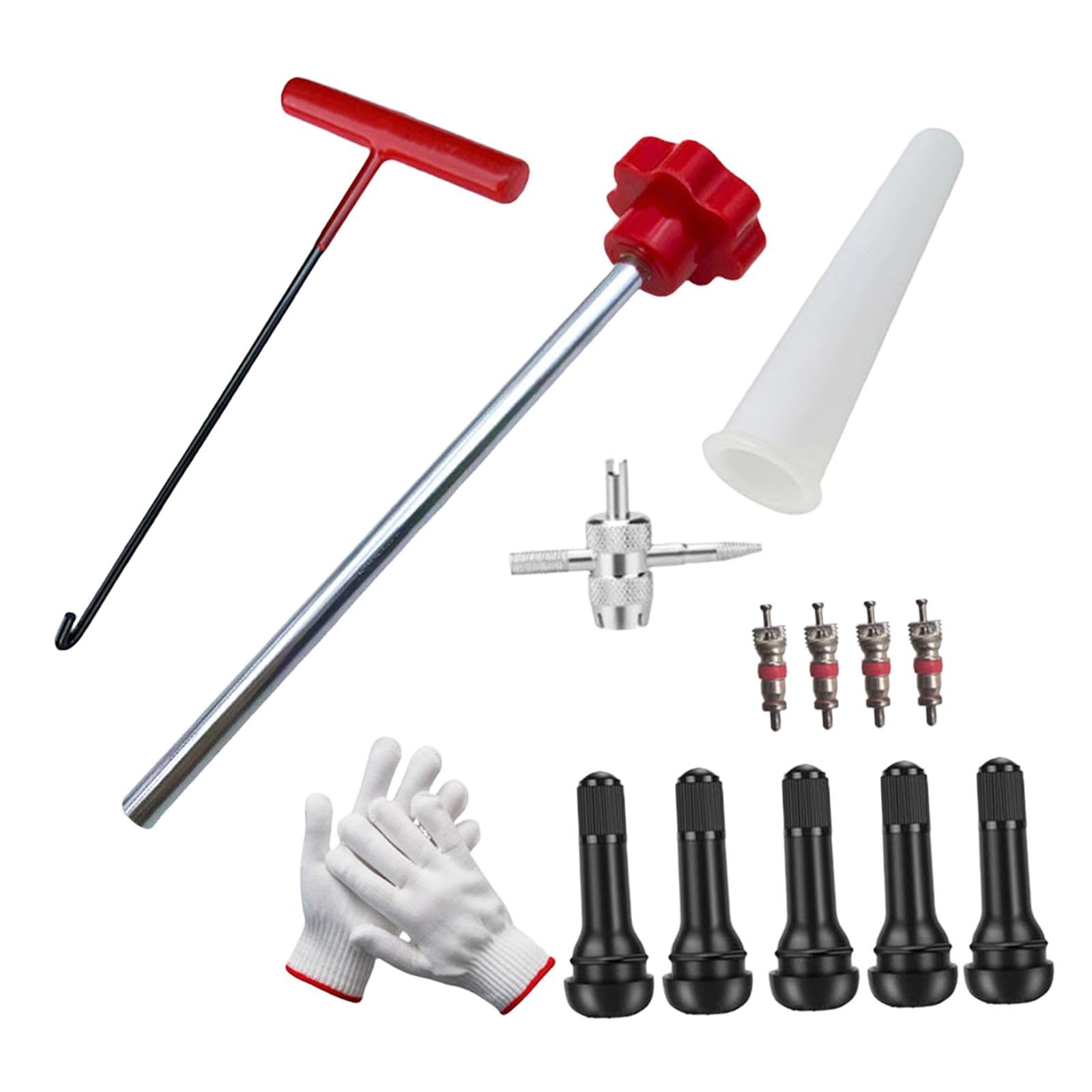 Oshhni Herramienta de cambio rápido de válvulas, kit de herramientas de reemplazo rápido, extractor de vástago de válvula de neumático resistente y de, Style D