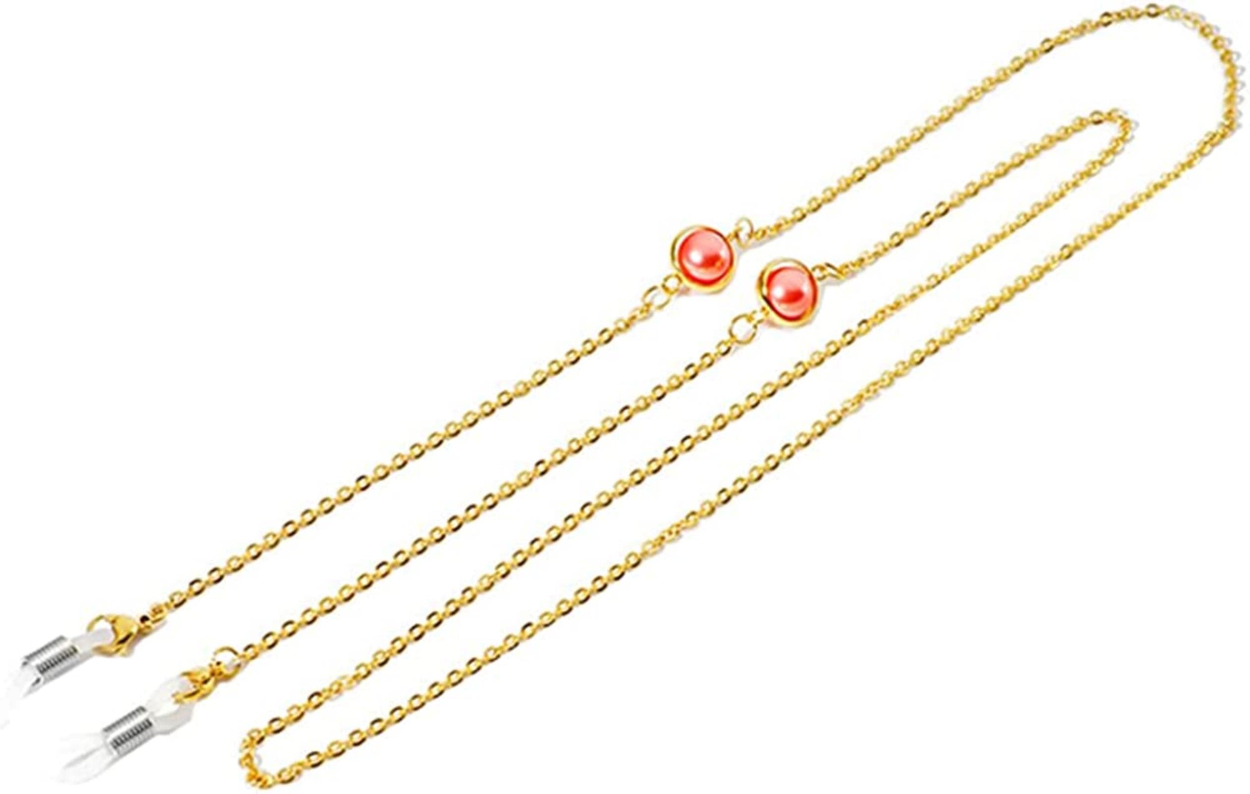 KLXSIVU Sunglasses Chains Eyewear Retainer Chain Eyeglass Strap Holder Neck Cord For Women