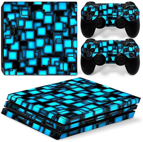 FYPRO PS4 Playstation 4 Pro Vinyl Cover Decal Skin Sticker for Sony PlayStation 4 Pro Console & 2 Controller Skins Stickers Game Accessories (For PS4 Pro)