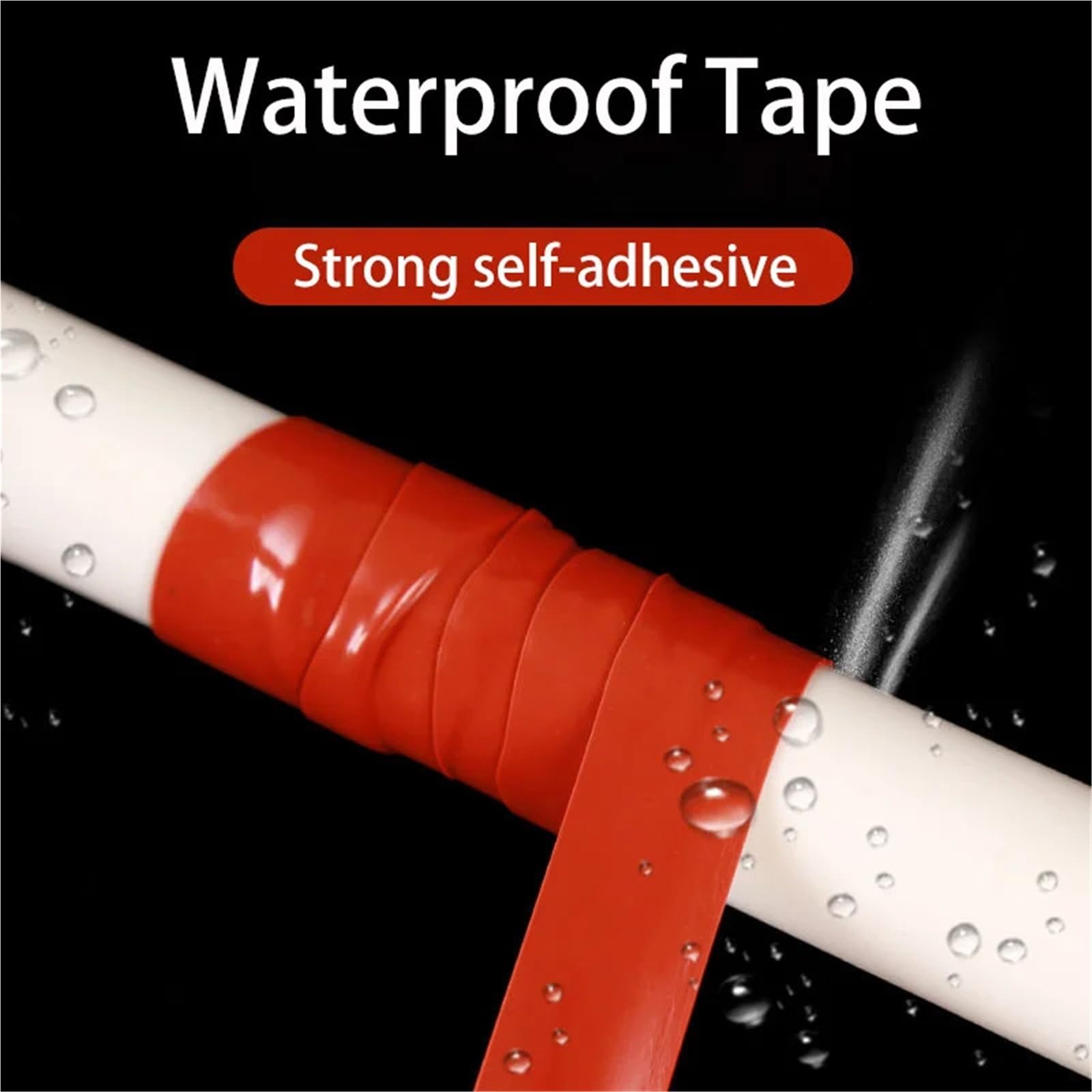 Nastro isolante in gomma siliconica per riparazion Nastro in silicone Multi 1-3.0m HVIns CS SelfFuse WP Riparazione tubi 1-3-5-10R(White-10rolls,3.0M)