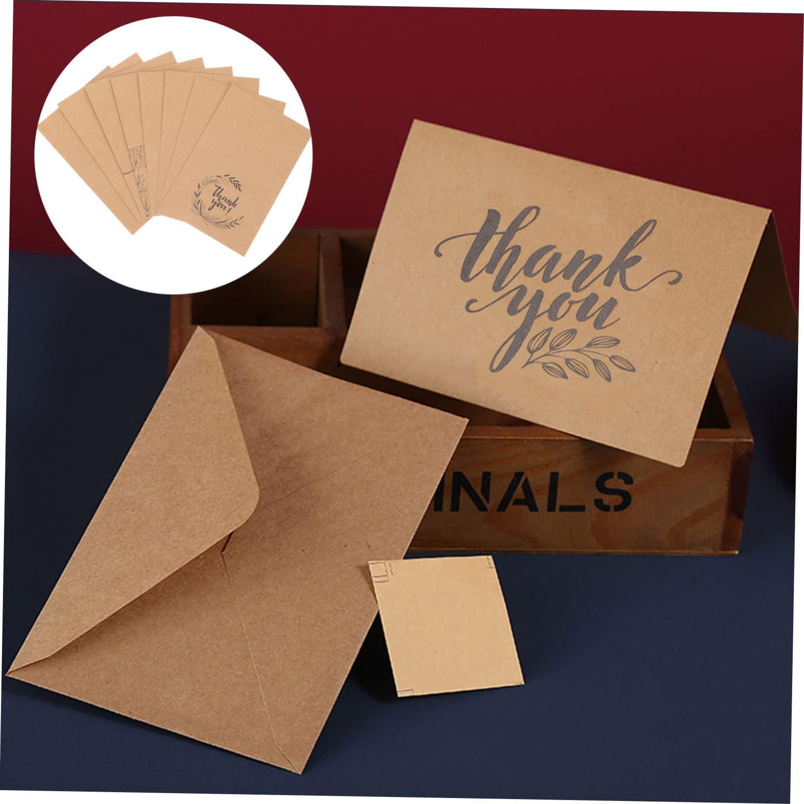NUOBESTY 48sätze Kraftpapier Dankeskarten Für Kleine Unternehmen Einfache Elegante Grußkarten Zur Kundenbindung Und Für Online-shops Und Dienstleister