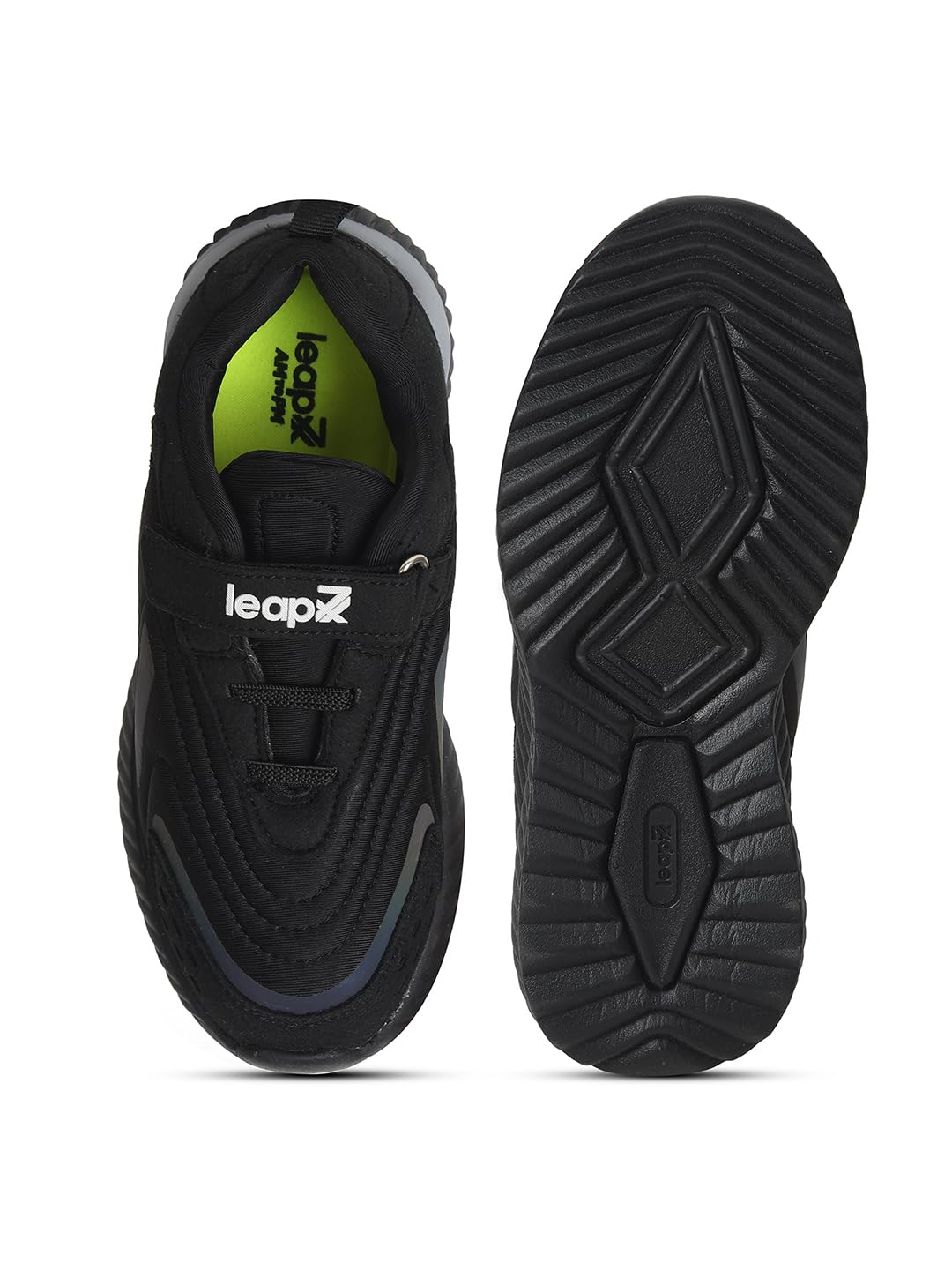 Liberty Leap7x NITKID-10 Sports Non Lacing Walking Shoes for Kids with EVA Sole | Suitable for Running and Jogging | Mesh Outsole | Memory Foam Insole | Comfortable and Durable (Black 12C UK) 2