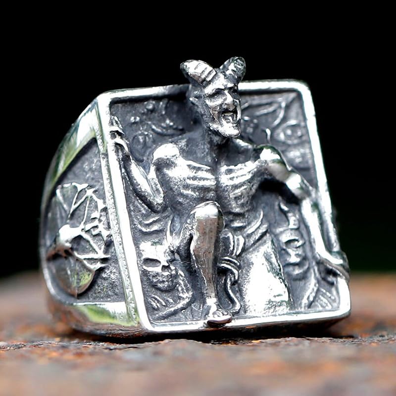 Image of 2023 Skull Ring Cool Evil Death Punk Rock Stainless Steel Rings Aly Style Jewelry