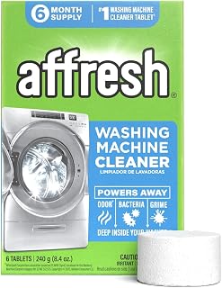 Affresh Washing Machine Cleaner Tablets - Removes Odor-Causing Grime from Pump, Hoses & Drum | 6 Time-Release Tabs, 6-Month Supply, EPA Certified
