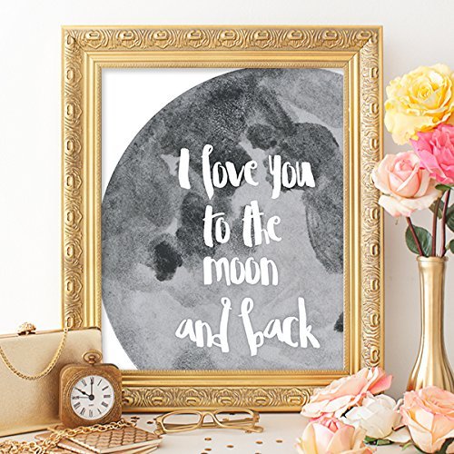 Miniatura 3 de I Love You to the Moon and Back Art Print - Unframed - 8x10